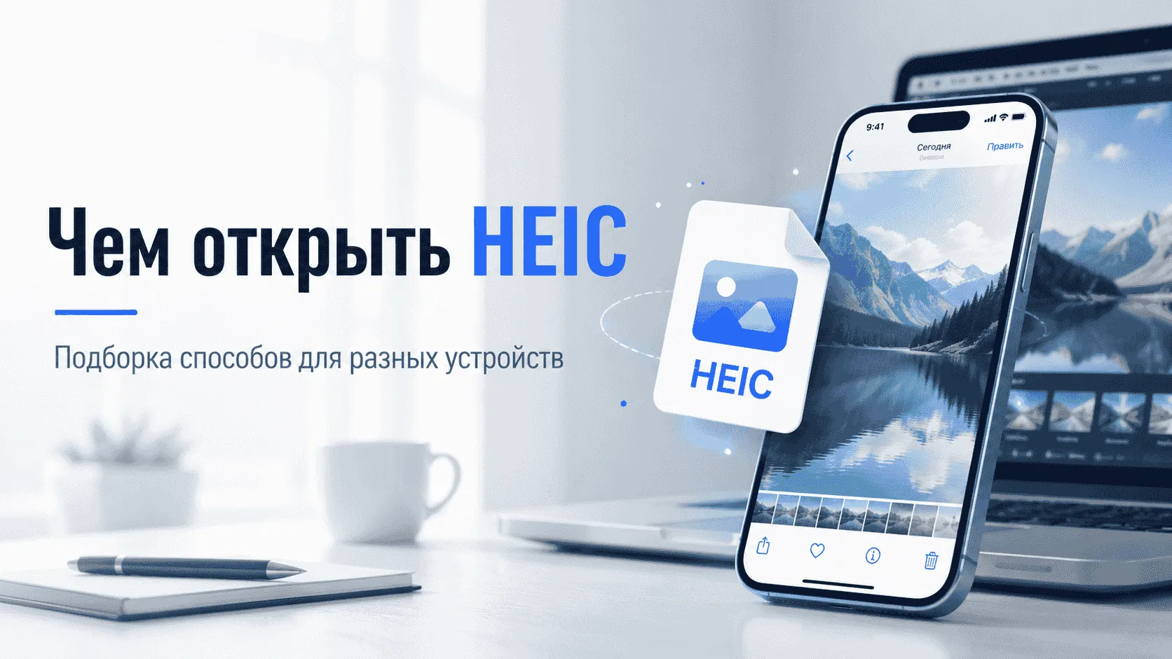 Файл HEIC с айфона, открытый на ноутбуке с Windows 11